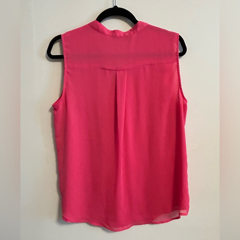 Tommy Hilfiger Pink Sleeveless Ruffle Blouse - Picture 4 of 4